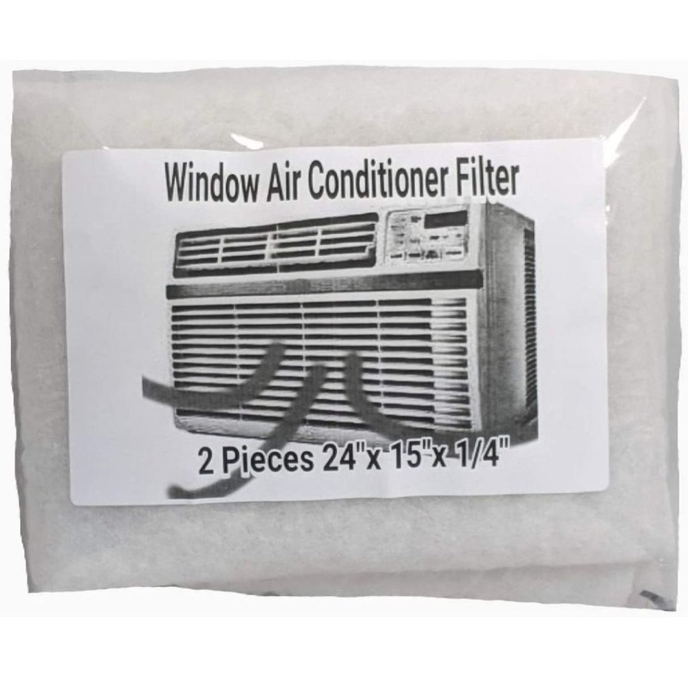 Window Air Conditioner Filter Material 2 Pieces - 24" x 15" x 1/8" Cut To Fit Si